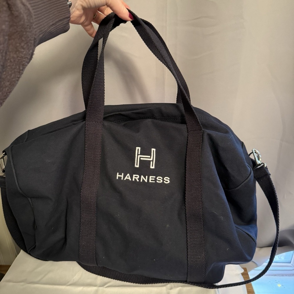 Harness Capital Banker Duffle Bag Canvas Navy Blue Scarborough & Tweed Made USA